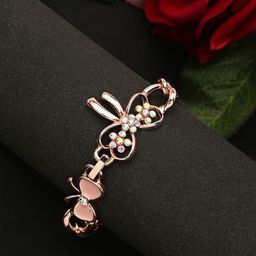 YouBella Gold-Plated Stone Studded Charm Bracelet-image-71