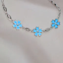 Luxevogue Girls Sterling Silver Rhodium-Plated Charm Bracelet-image-12