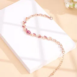 Yellow Chimes Rose Gold Plated Charm Bracelet-image-40