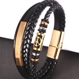MEENAZ Men Gold-Plated Stainless Steel Multistrand Bracelet-image-95