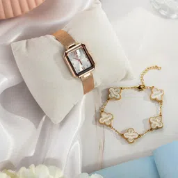 Carlton London Women Set Of 2 Watch Gift Set With Bracelet CLPLG090-Multi-image-46