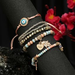 YouBella Women Multicoloured Gold-Plated Bangle-Style Bracelet-image-17