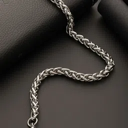 Jazz and Sizzle Men Rhodium-Plated Stainless Steel Link Bracelet-20