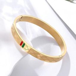 MYKI Gold-Plated Cubic Zirconia Kada Bracelet-80