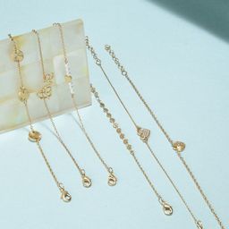 AMI Women Set of 6 Gold-Plated Armlet Bracelet-10