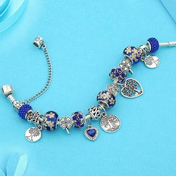 Young & Forever Girls Silver Plated Cubic Zirconia Wraparound Bracelet-38