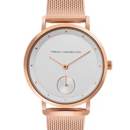 French Connection Women Stainless Steel Bracelet Style Straps Analogue Watch FCW09RGM-A-24
