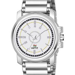 HAMT Men Brass Dial & Silver Toned Bracelet Style Straps Analogue Watch-18