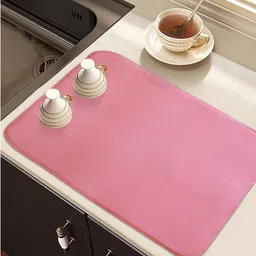 Kuber Industries Pink & Red 2 Pieces Rectangular Table Placemats image 1