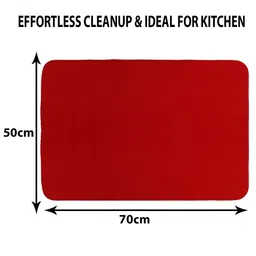 Kuber Industries Pink & Red 2 Pieces Rectangular Table Placemats image 5