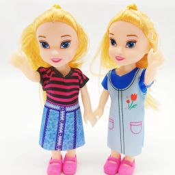 Mini 15 Cm Two Sister Dolls with Pack Of 2 Multicolor-image-72