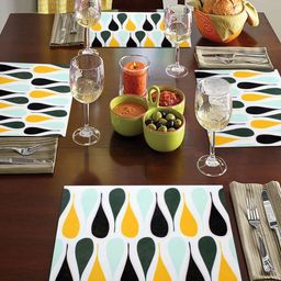 LUXEHOME INTERNATIONAL Set Of 4 Printed Table Placemats image 1