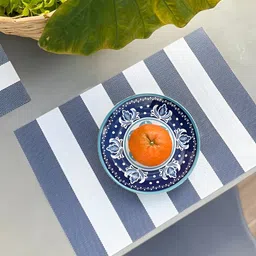 YELONA Blue & White 4 Pieces Striped  Rectangle Table Placemats-20