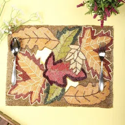 YWULY Green & Pink Beaded Table Placemats-27