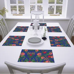 AEROHAVEN Set Of 6 Multi-Coloured Geometric Printed Table Placemats image 4