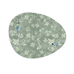 SPACE OF JOY 4 Pcs Green Floral Printed Oval Table Placemats image 3