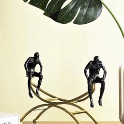 THE ARTMENT Black & Gold-Toned Modern Art Balance It Out Showpiece-image-73