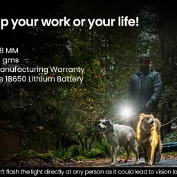 oximus echargeable LED Troch Zoomable 3 Modes COB 9 W 4 hrs Torch Emergency Light 4 hrs Torch Emergency Light image 5
