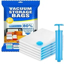 Smart Saver Vacuum Bag with Pump - 5 Pcs Travel Storage Vacuum Bags-image-87