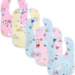 Waterproof Baby Bibs with Food Catcher Pocket, Soft-picture-30