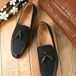 House of Pataudi Men Lightweight Comfort Insole Tassel Loafers-image-38
