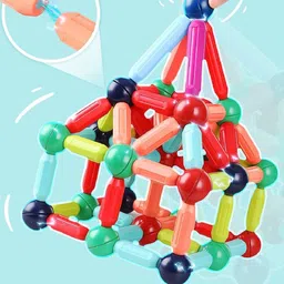 ADKD Kids 32 Pieces Magnetic Sticks Magnetic Balls Magnetic Blocks-33