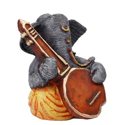 FASHIYANOO Grey Solid Ganesh Idol Showpieces image 4