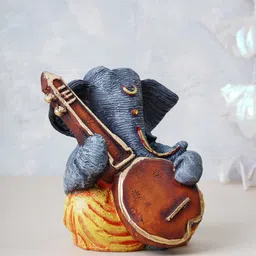 FASHIYANOO Grey Solid Ganesh Idol Showpieces image 2