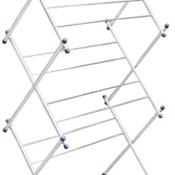 Aluminium, Plastic, Steel Floor Cloth Dryer Stand Large Folding Clothes Drying Stand-19