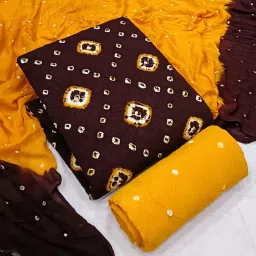 Unstitched Cotton Blend Salwar Suit Material Printed-image-1