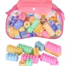 jwaline Building Blocks for Kids with Wheels and Construction Block Game image 2