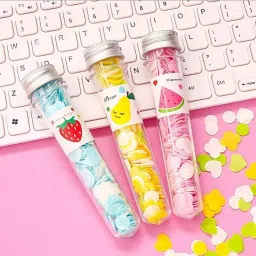 eiliaz Soft Paper Soap Flower Design Tube Shape Bottle (Assorted/Multicolor 2 IN PACK image 3