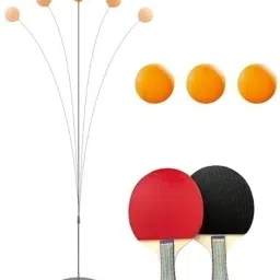 LIFE TIME Ping Pong Table Tennis Trainer with 2 Wooden Rackets & 2 Balls Table Tennis Kit-24