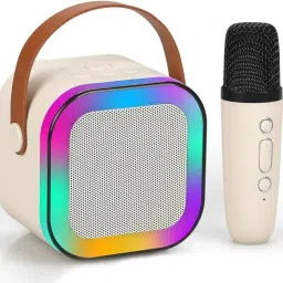 ME&U mini boost with wireless mic rgb light voice changer 10 W Bluetooth Party Speaker-3