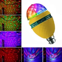 360 Degree Rotating Crystal LED Disco Light for Party,Function,Diwali Single Disco Ball-89