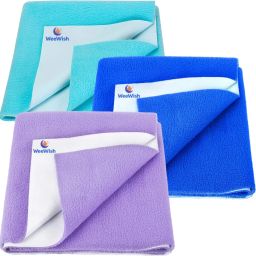 Waterproof, Cotton, Fleece Dry Sheet, Reusable & Washable, (MEDIUM) - PACK OF 3-image-45