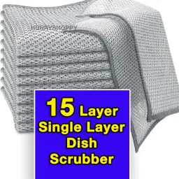 Non Scratch Wire Scrubber for Kitchen Dish Wash Utensil Cleaning Cloth Rag Scrub Pad-image-57