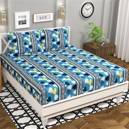 160 TC Cotton Double Floral Flat Bedsheet-image-25