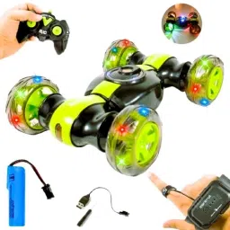 4WD RC Stunt Car | 2.4GHz Gesture Sensor Off-Road Car with Lights (Green)-picture-19