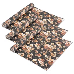 Kuber Industries Grey & Orange 3 Pieces Printed Water Resistant Shelf Liner Organisers-24