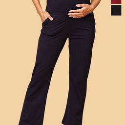 The Mom Store Women Pack Of 3 Cotton Maternity Track Pants-image-26