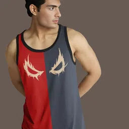 KELONBRO Men Colorblocked Round Neck Gym Vest-picture-30