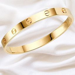 DressBerry Women 2 American Diamond Antique Gold-Plated Bangle-Style Bracelet-48