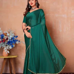 VRAGI Embroidered Pure Chiffon Saree-picture-53