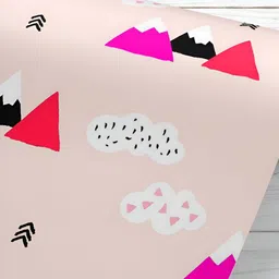 ArtzFolio Printed UV-Resistant Anti-Bacterial Pink Wonderland Mountains Peel & Stick Wallpaper-image-13