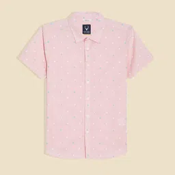 Allen Solly Junior Boys Micro Ditsy Printed Short Sleeves Opaque Cotton Casual Shirt-image-67