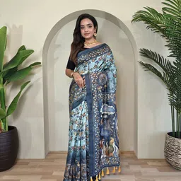 MORDEN MUSE Kalamkari Printed Pure Cotton Saree-picture-23