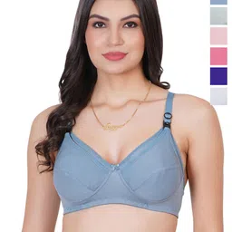 Liigne Women Pack Of 6 Cotton Non Padded Full Coverage Maternity Bra-picture-15