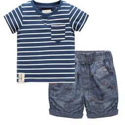 Xsole Boys Striped Round Neck T-Shirt With Shorts-image-50