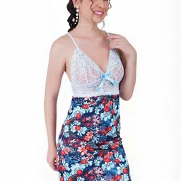 GuSo Shopee Women Blue Net Baby Dolls-image-83